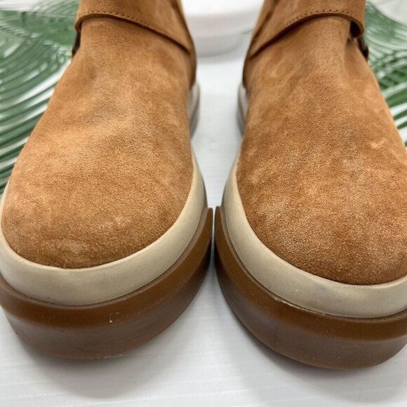 Free People Suede Bodhi Harness Boots 7.5 Brown Pull-On Ankle Fall NWOB - Picture 4 of 12